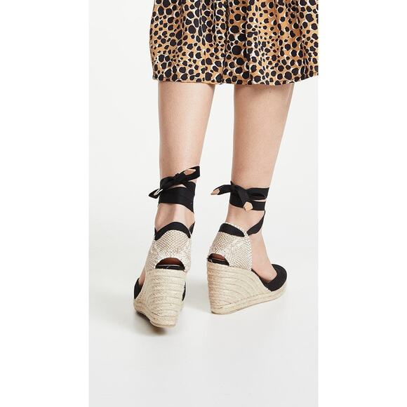 Castaner Carina Wedge Espadrilles Black - 4 - Picture 8 of 8